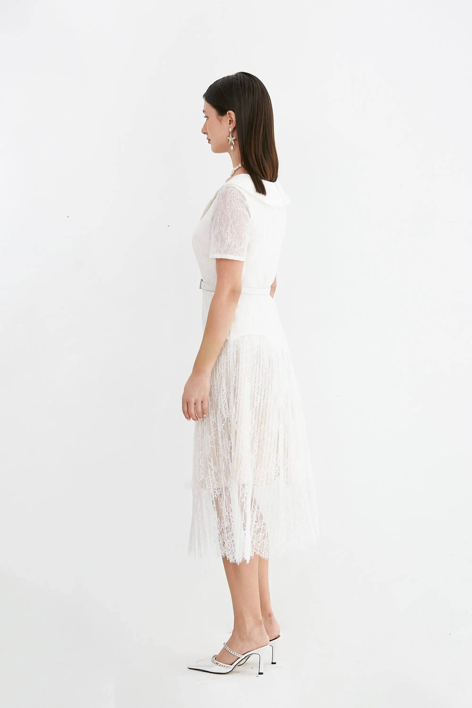Fashionable embroidered pleated skirt for children's high-end dress ULA